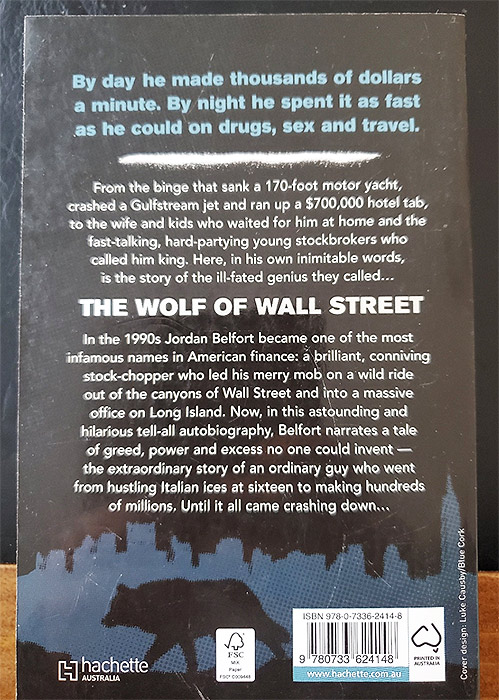 Wolf of Wall Street Book Cover